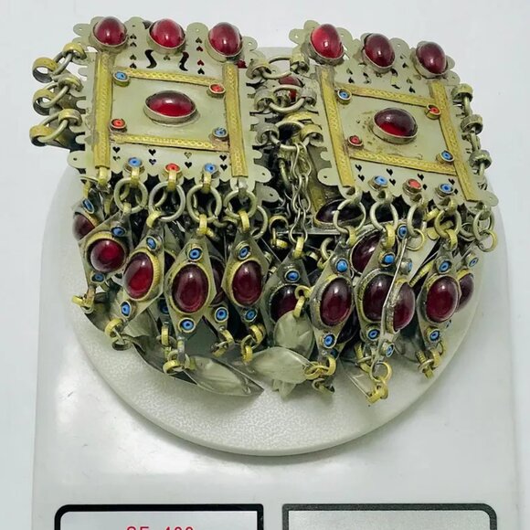 Vintage Turkmen Kuchi Belt, Handmade Belly Belt, Boho Turkmen Belly Dance Belt, - Picture 12 of 16